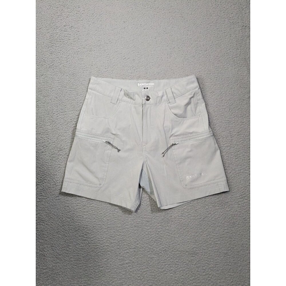 Kryptek Shorts Mens 32 Battlefield to Backcountry Fishing Hiking Zip Cargo Gray